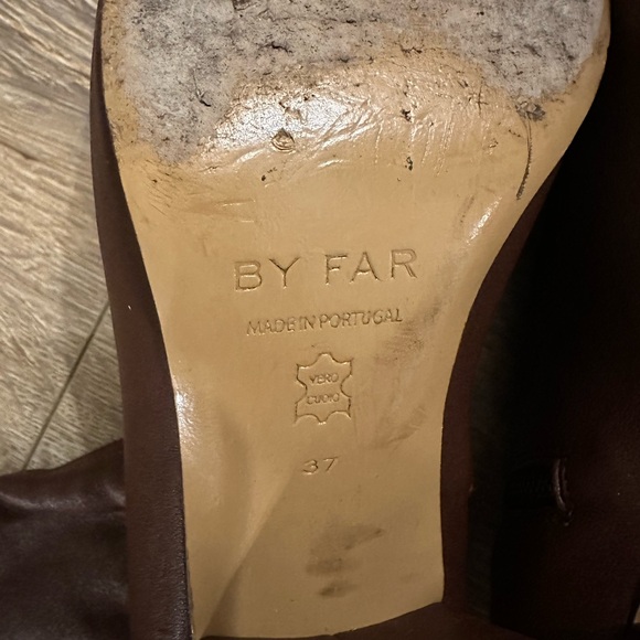 By Far Carlos 22 short leather boots brown - Picture 8 of 13